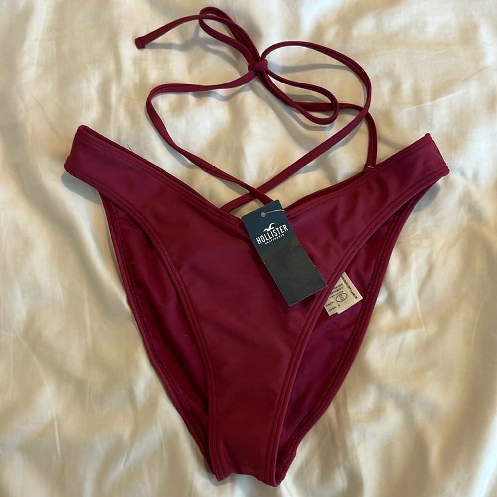 NWT - Hollister raspberry bikini bottom